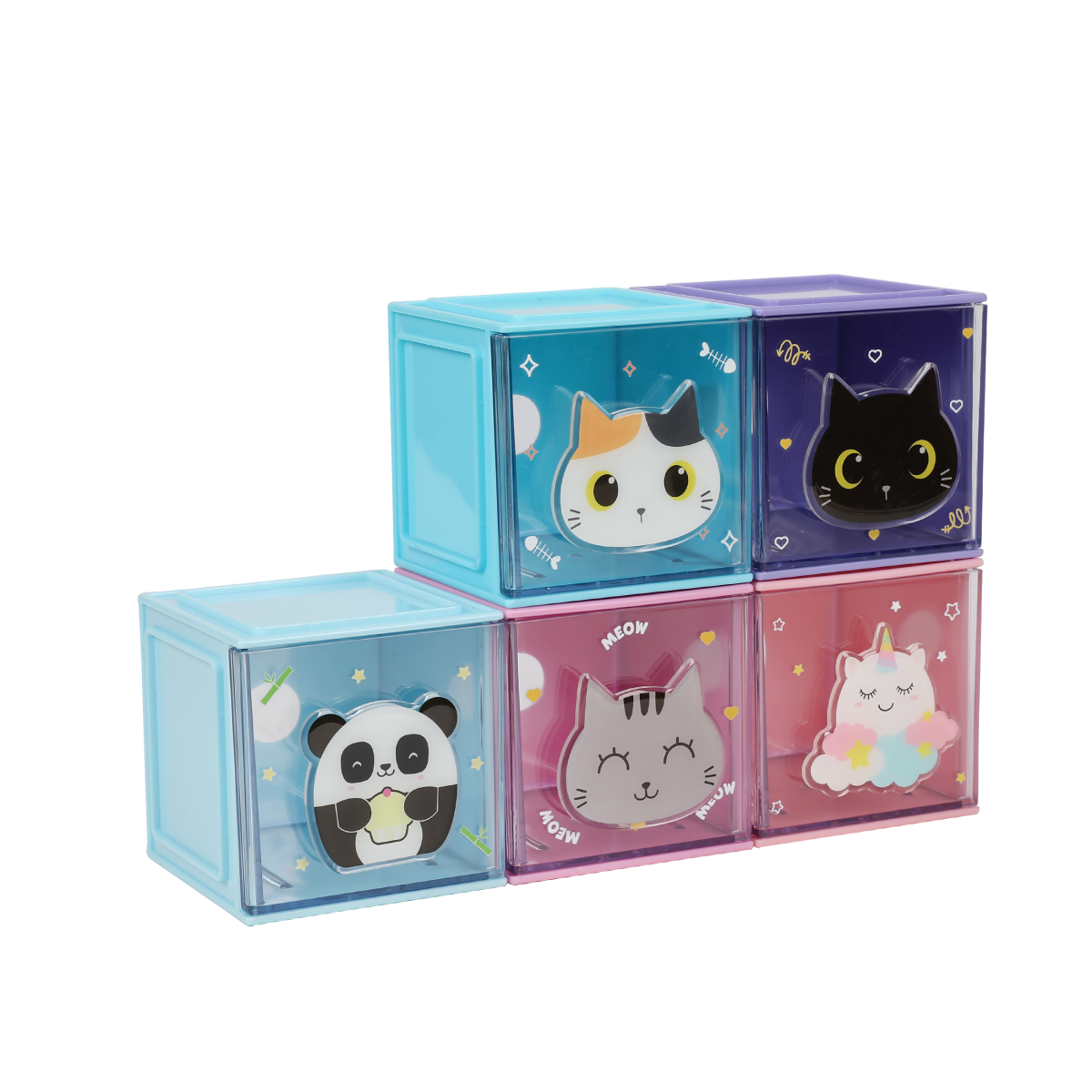 Cube organisateur Chat noir