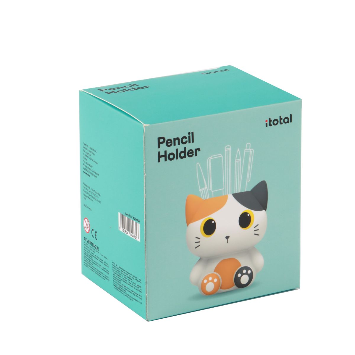 Porte-Crayons 3D Chat Blanc & Orange