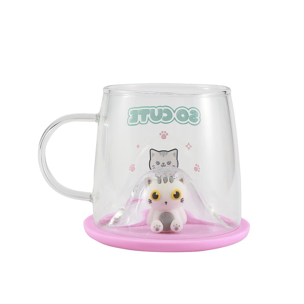 Verre Charmy Chat blanc 