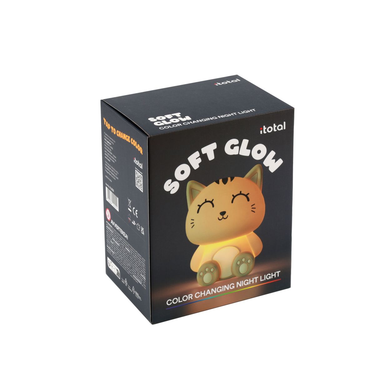 Lampe de nuit en silicone Chat Gris