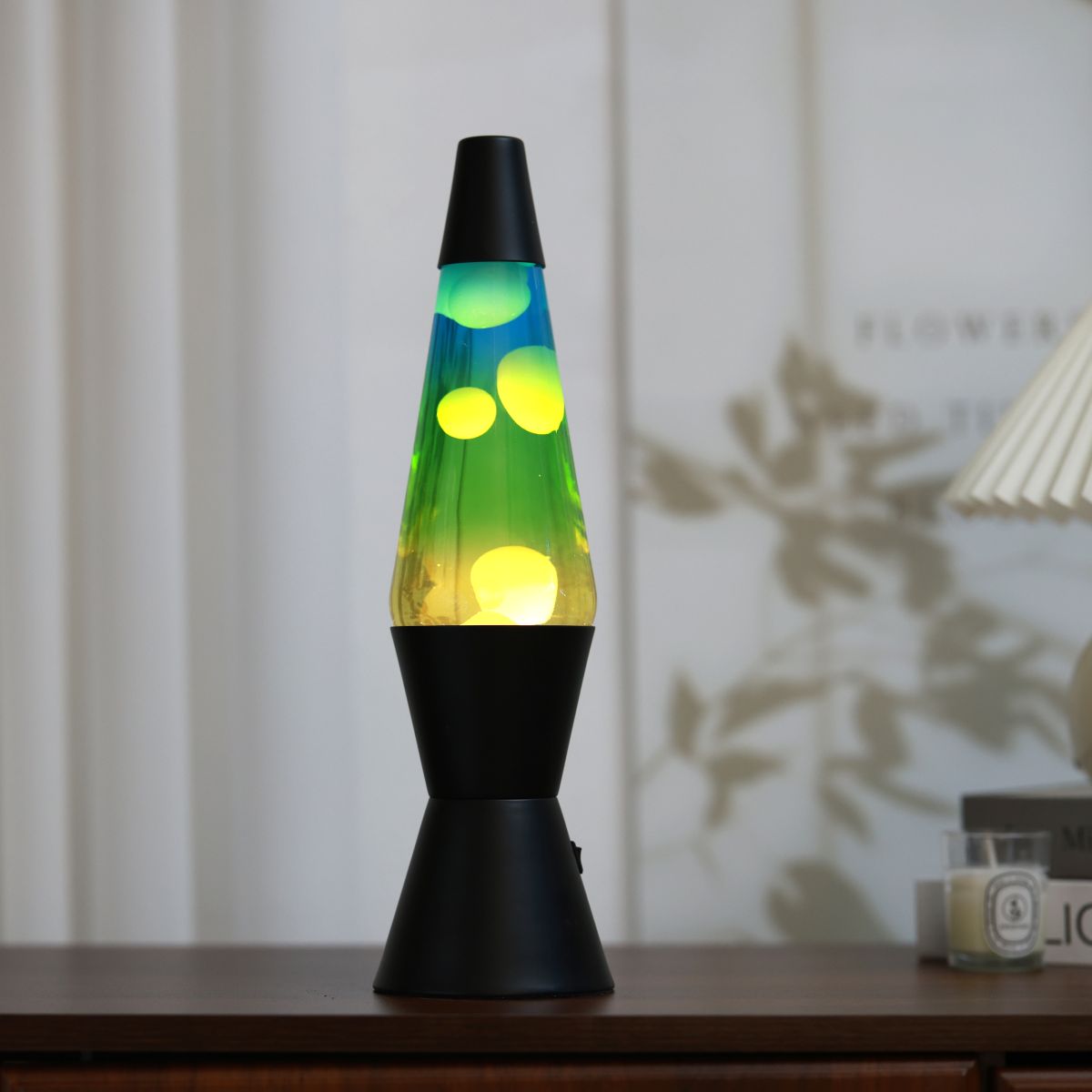 Lampe Lave Led base noire - Multicolor 