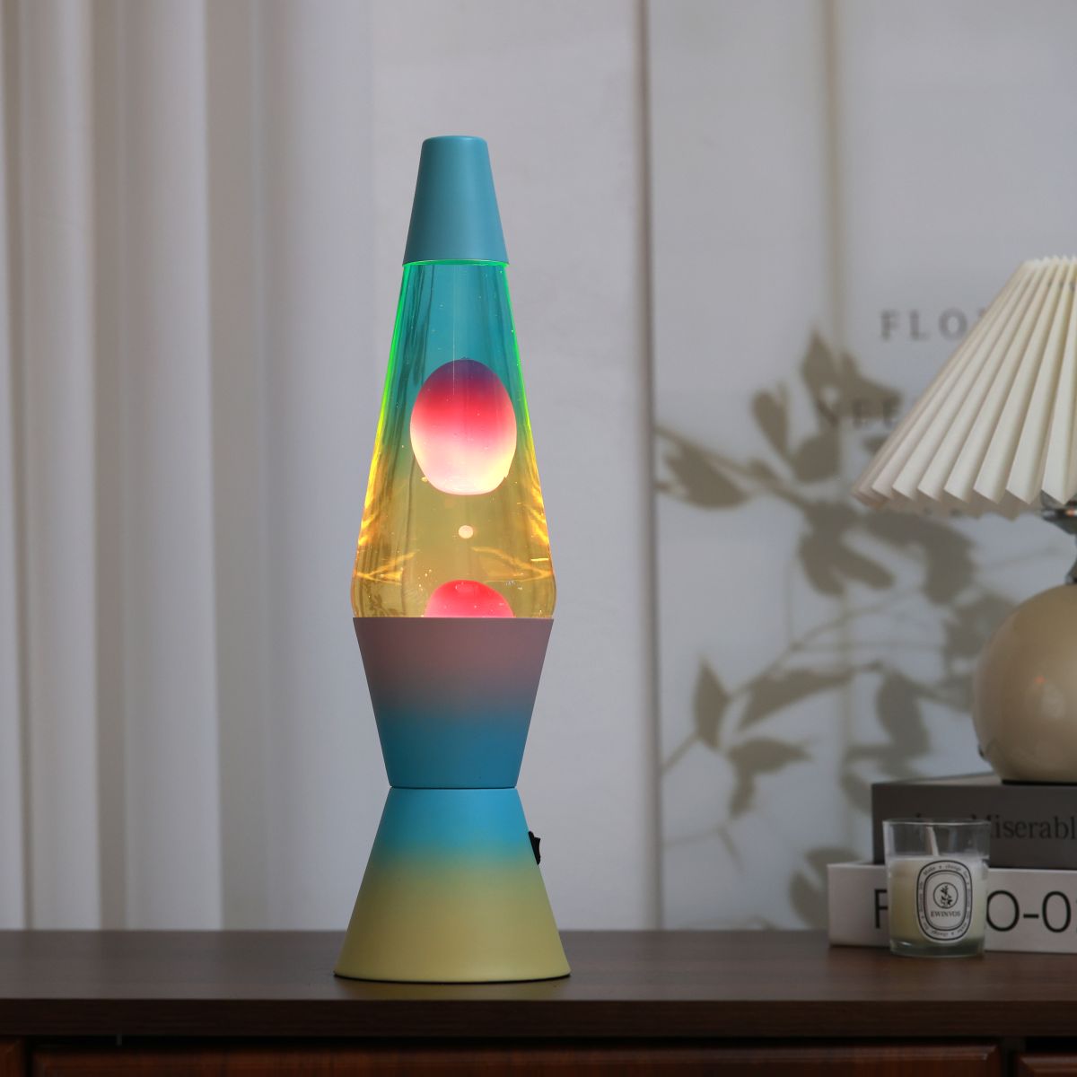 Lampe Lave Led base macaron - Multicolor 