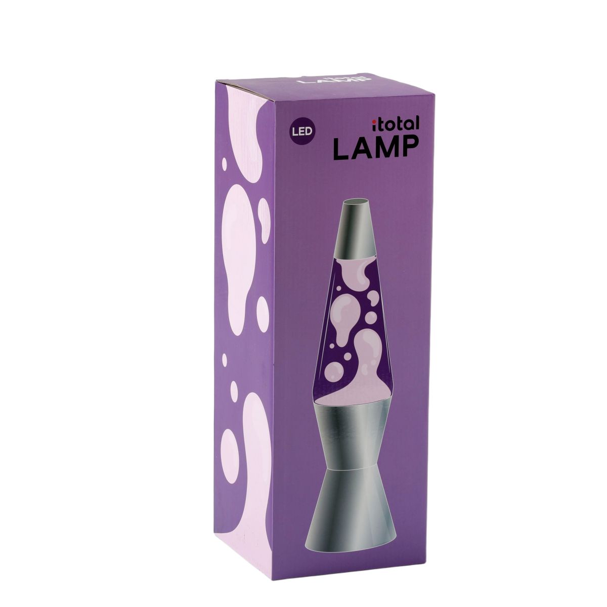 Lampe Lave Led base argent - Violet & Rose 