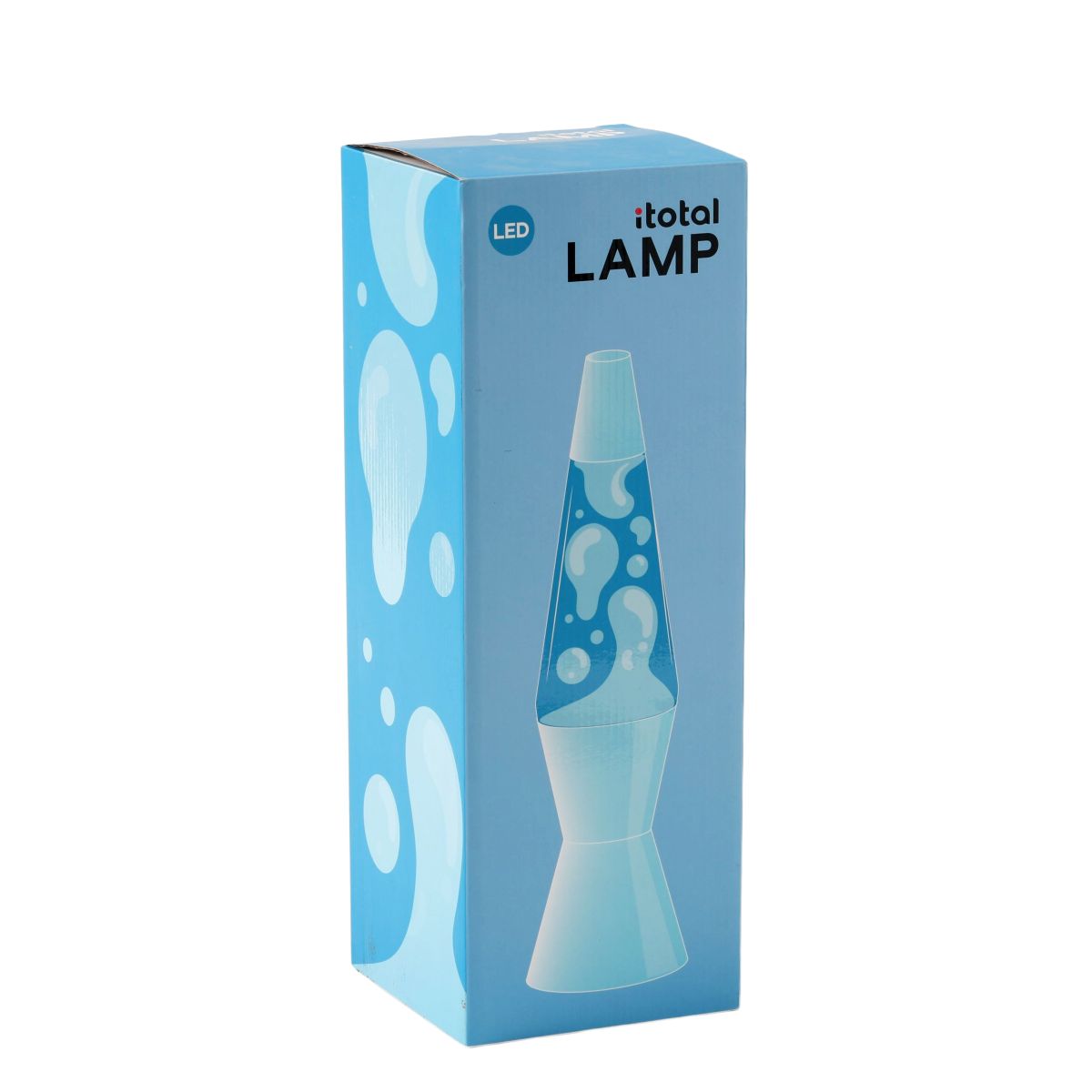 Lampe Lave Led base turquoise - Bleu clair & Blanc 