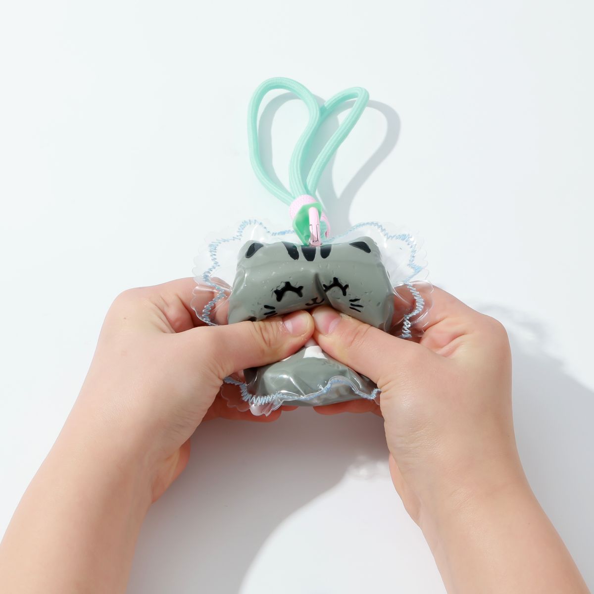 Porte-clés Jelly Pop Chat gris 