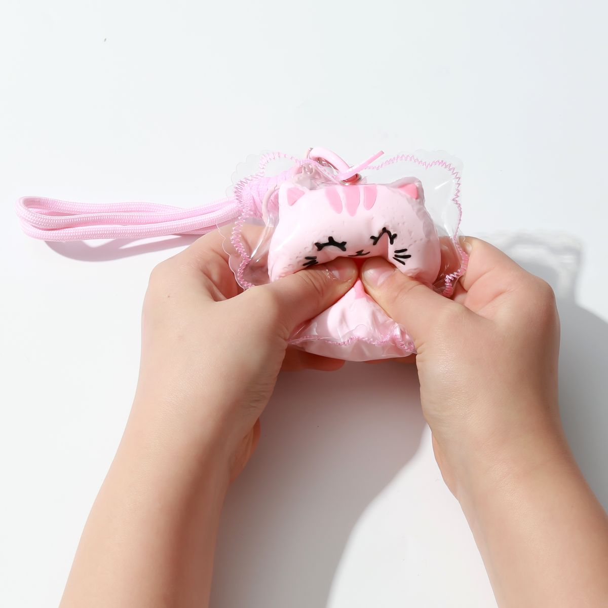 Porte-clés Jelly Pop Chat rose 