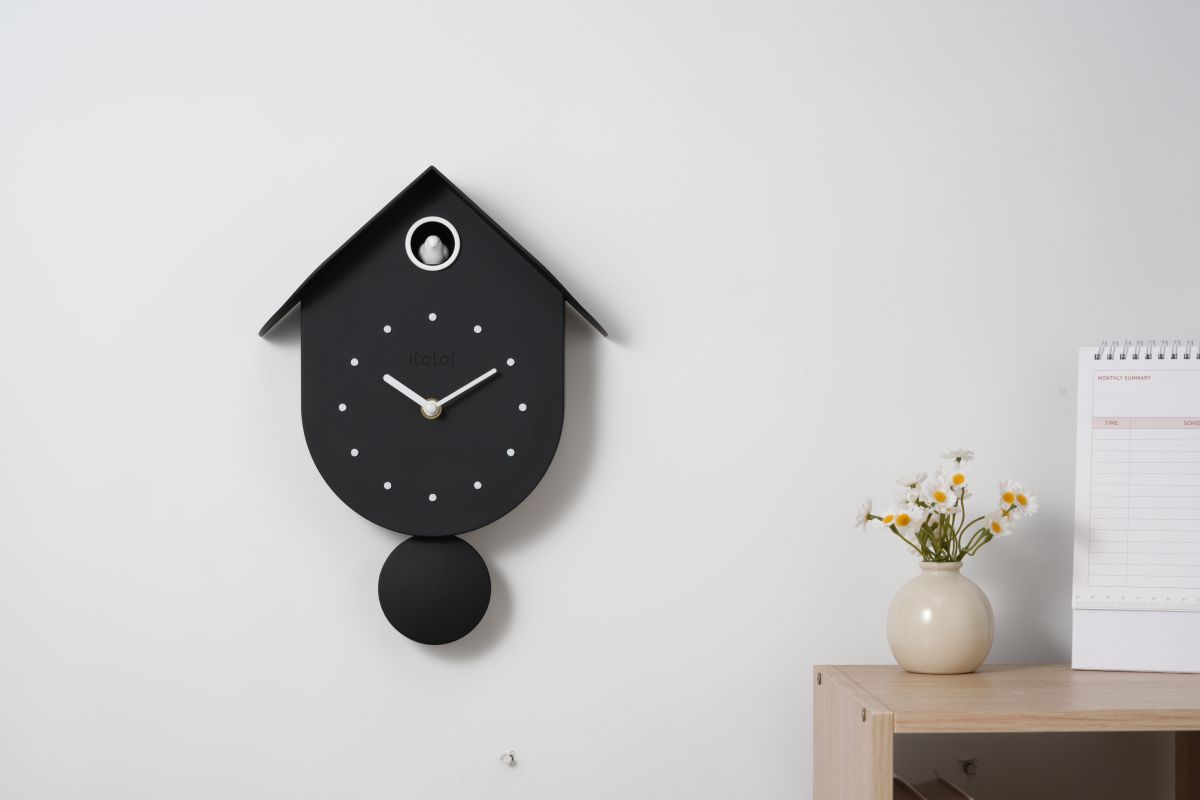Horloge murale - Coucou noir - Oiseau 