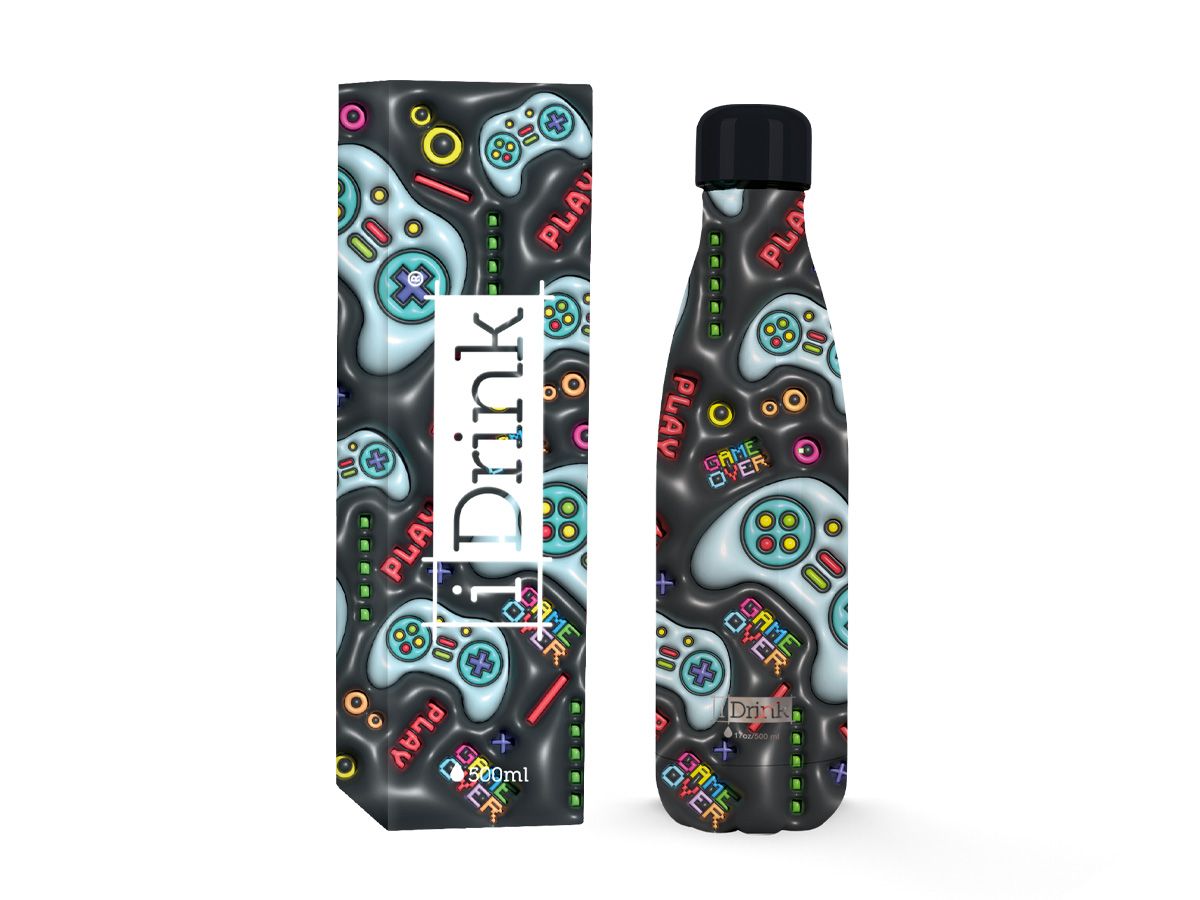 Bouteille 3D 500ml Let's Play Let's Play (game)