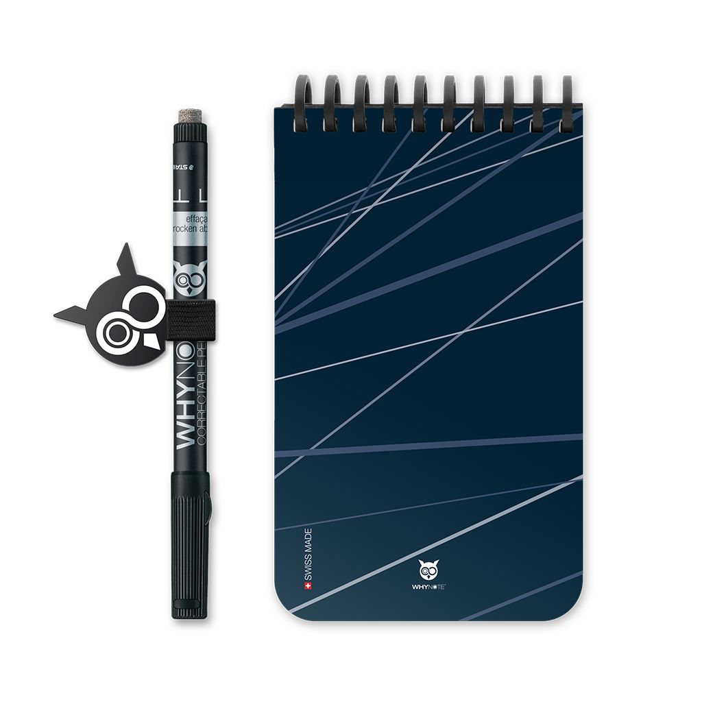 Bloc-notes effaçable Pocket Navy Blue Tie