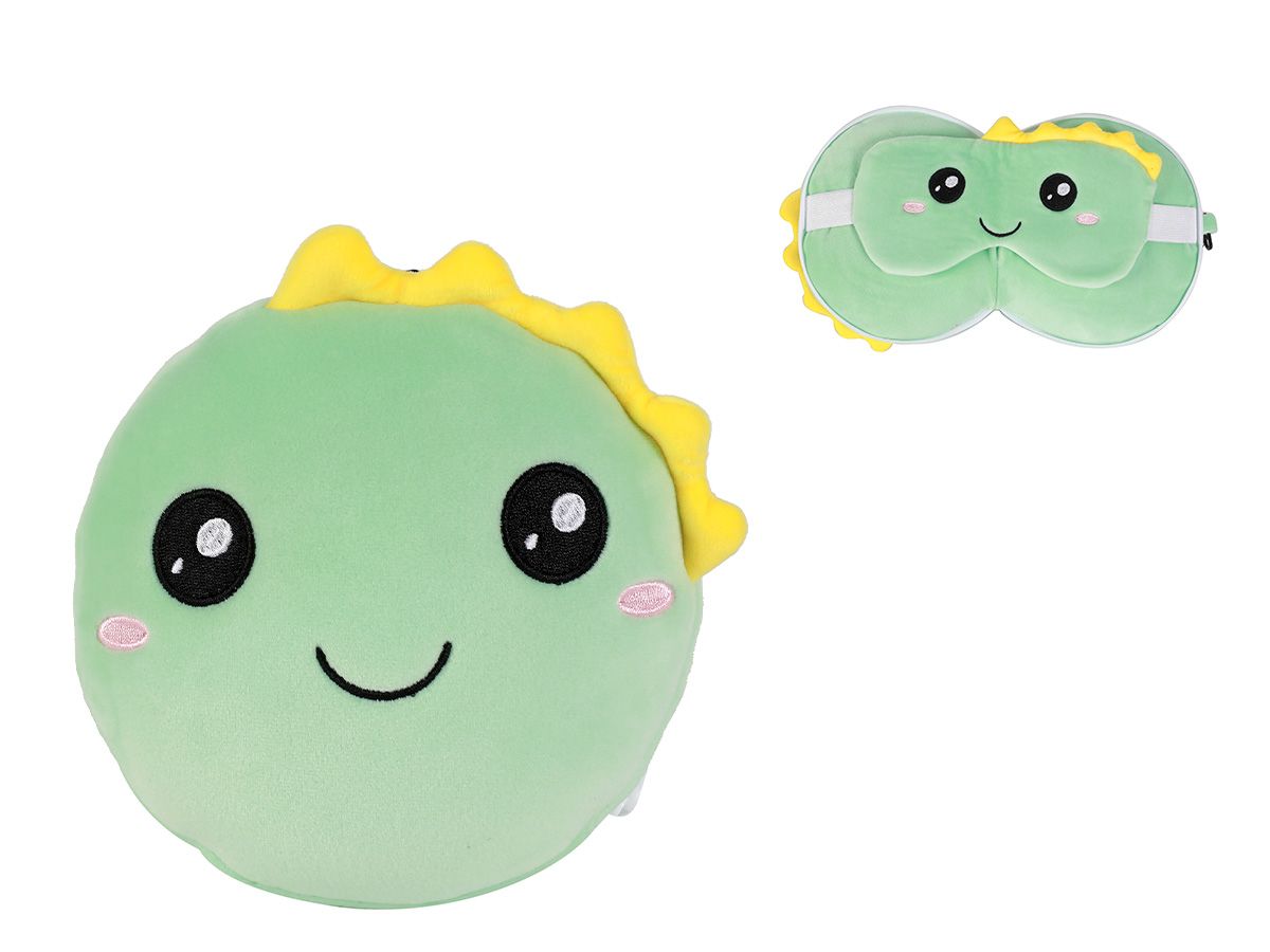 Oreiller de voyage & masque de nuit  Dino