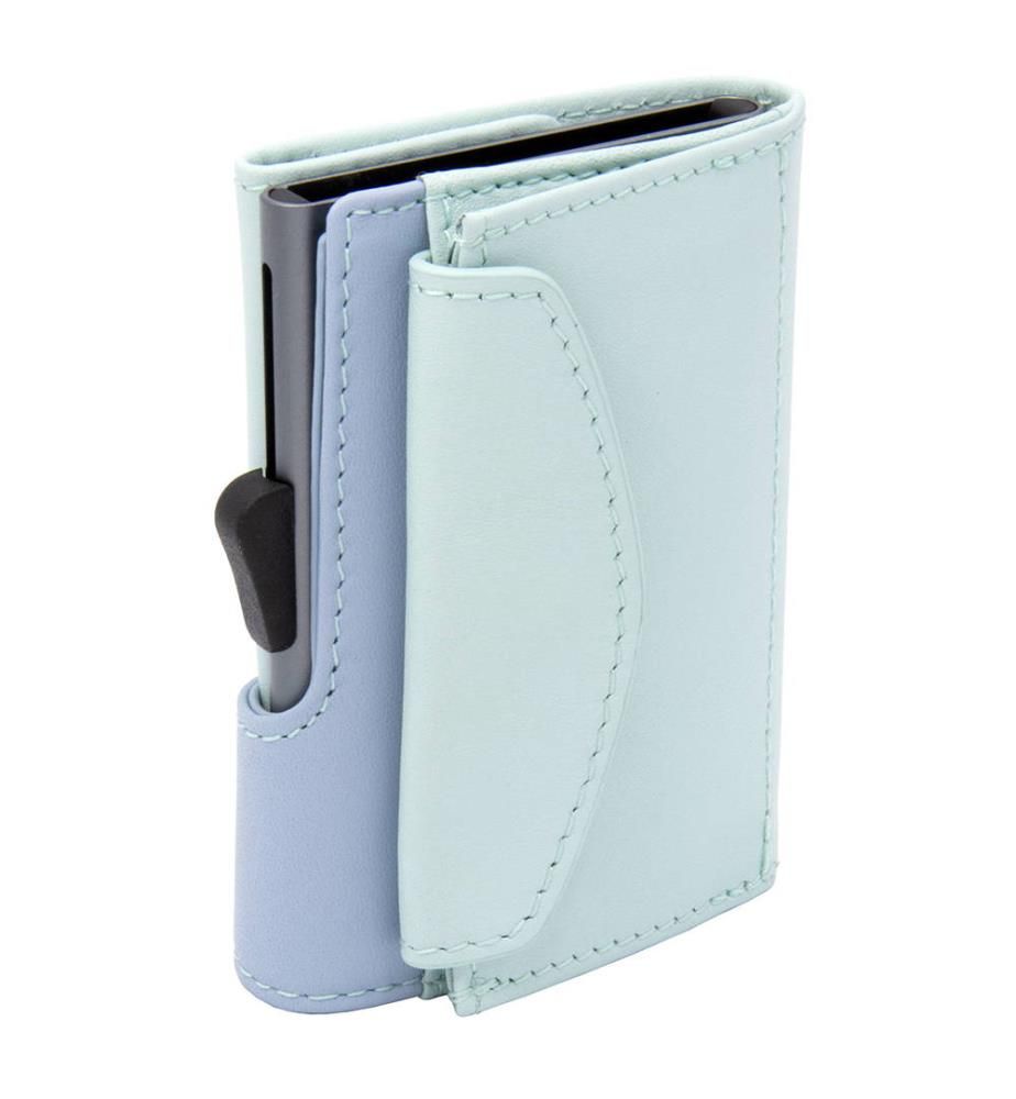 Porte-monaie et cartes RFID cuir Aqua Ice 
