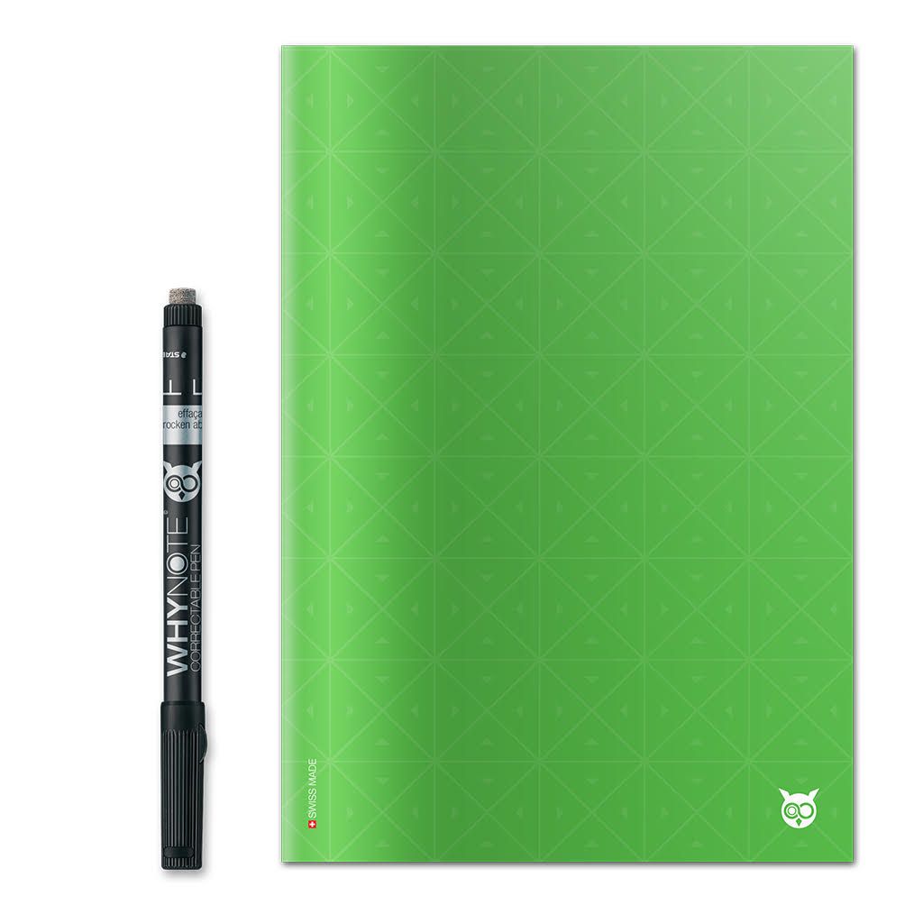 Cahier effaçable A5 Vert