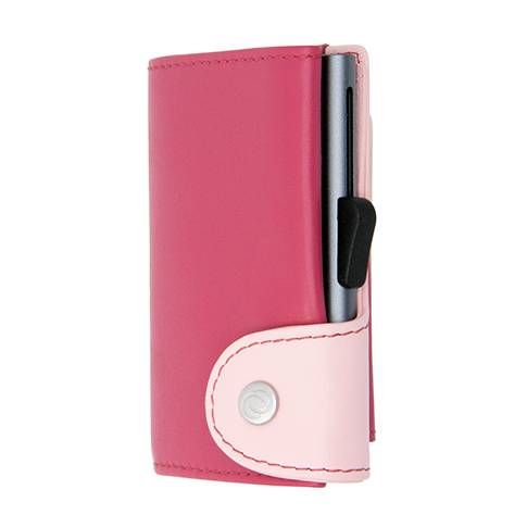 Porte-monnaie et cartes RFID cuir Cherry / Blush 