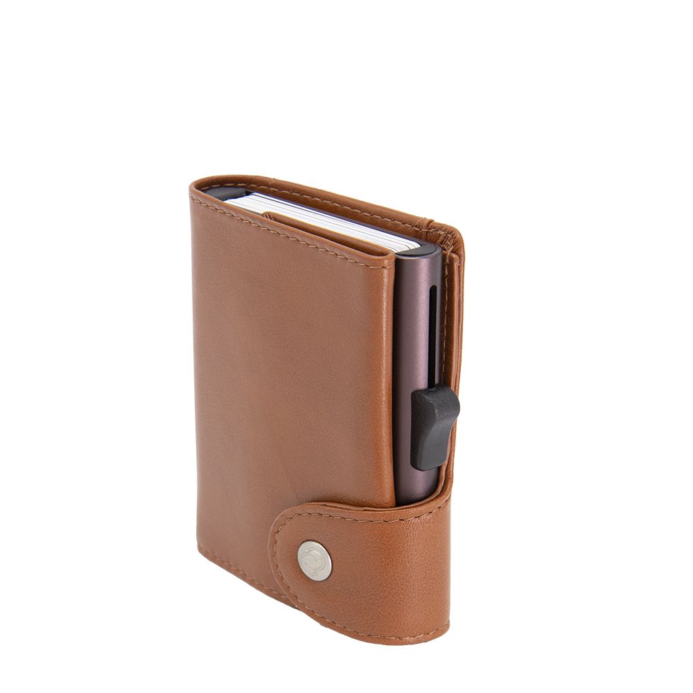 Porte-cartes XL RFID cuir Noisette 