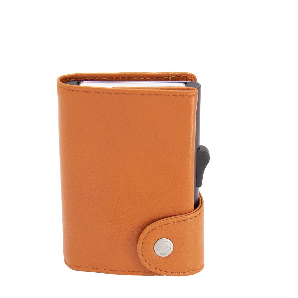 Porte-monnaie et cartes XL RFID cuir Orange 