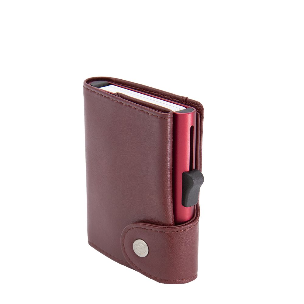 Porte-cartes XL RFID cuir Rouge 