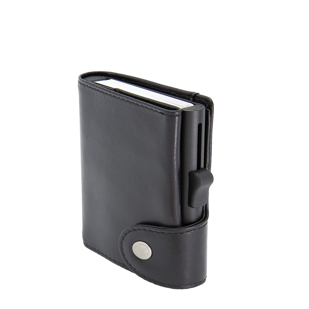 Porte-monnaie et cartes XL RFID cuir Noir 