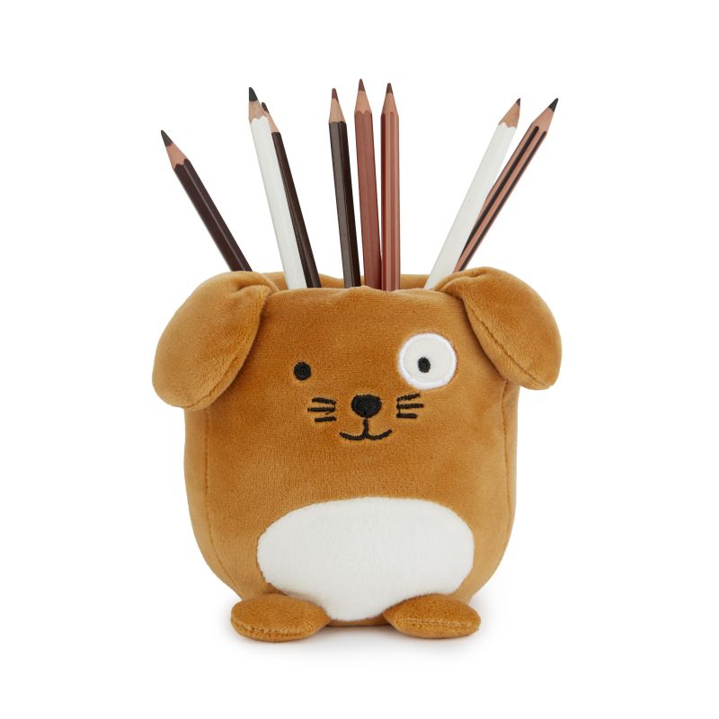 Pot à crayons Fluffy Woof marron
