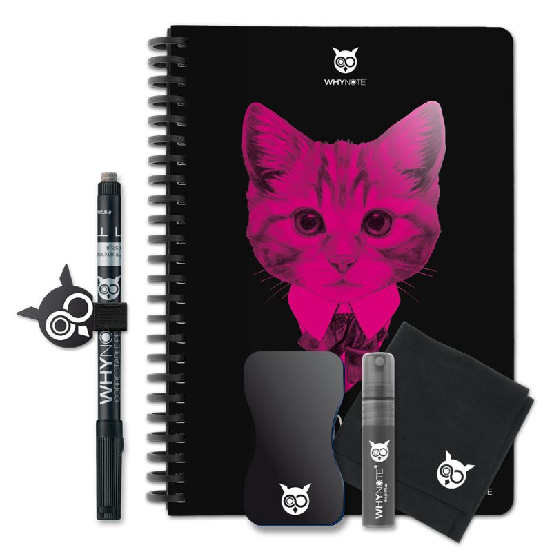 Bloc-notes effaçable A5 Chat