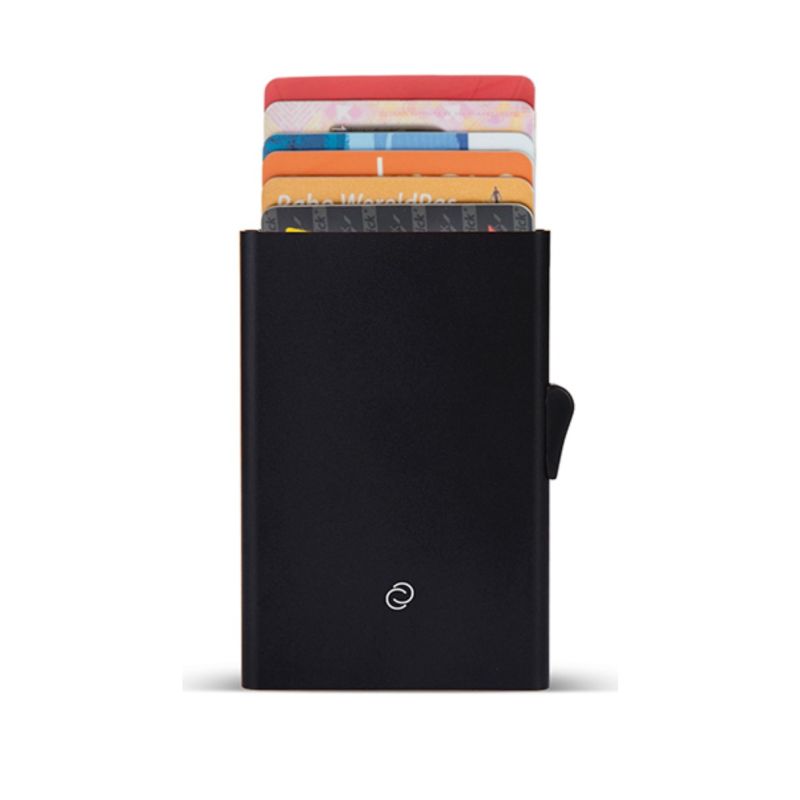 Porte-Cartes en Aluminium Noir 
