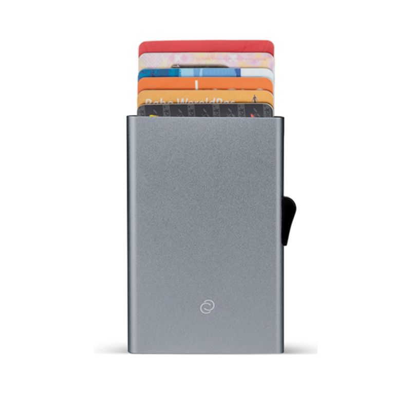Porte-Cartes en Aluminium Gris 