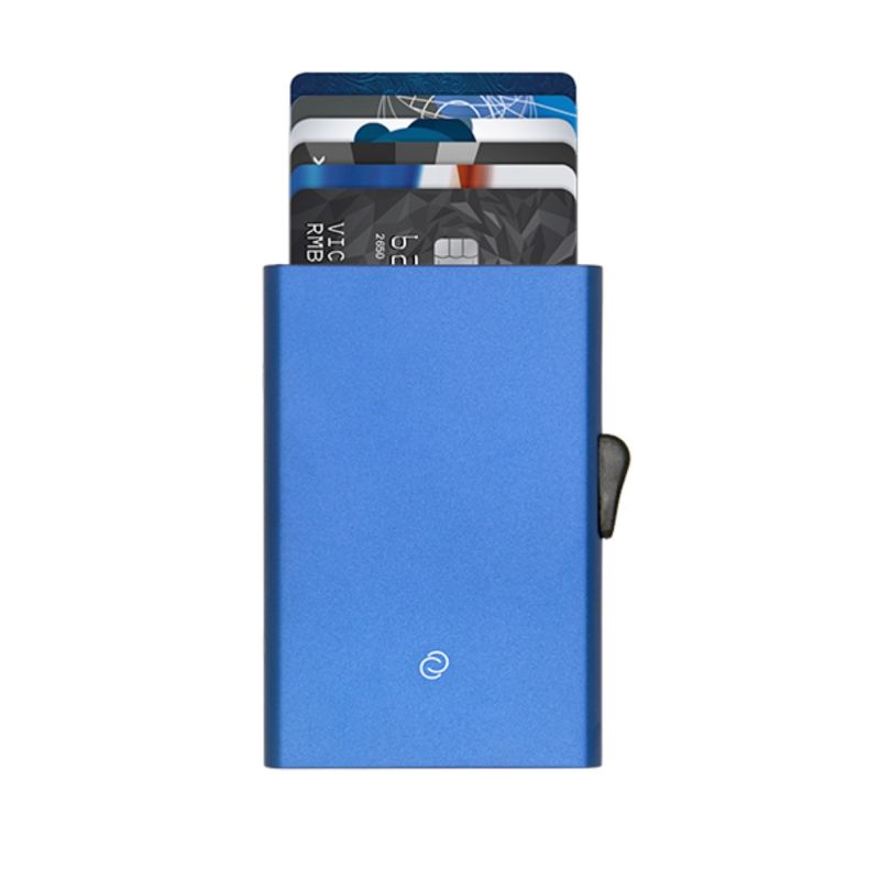 Porte-Cartes en Aluminium Bleu Indigo 