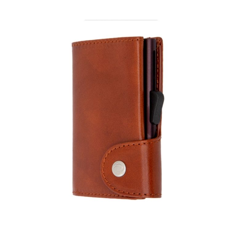 Porte-Cartes RFID cuir végétal Macchiato  / Brun Boîtier Brun 