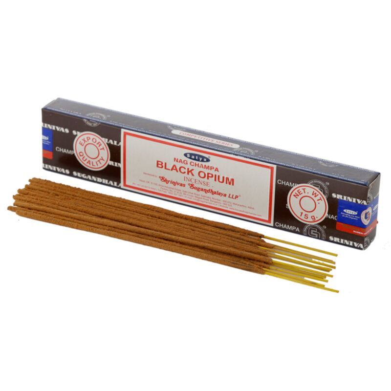 Bâton d'encens Nag Champa (env. 12 pIèces) Opium noir 
