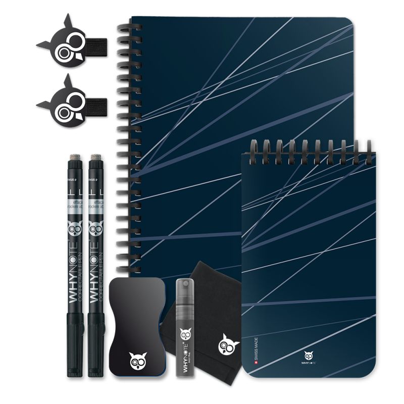 Set de Papeterie Whynote 7 pièces Navy Blue Tie