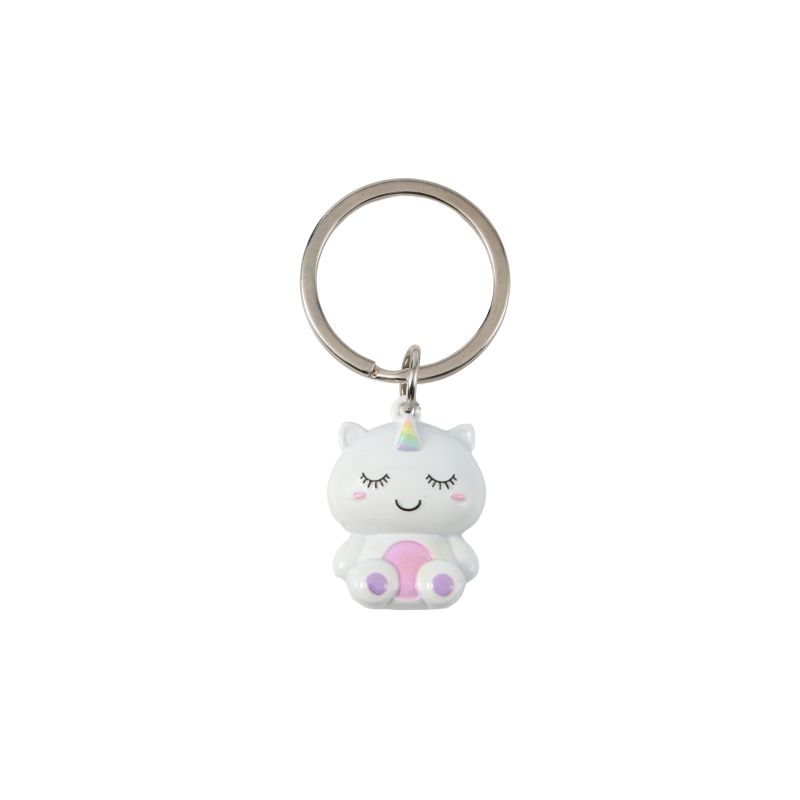 Porte-clés en métal Licorne 