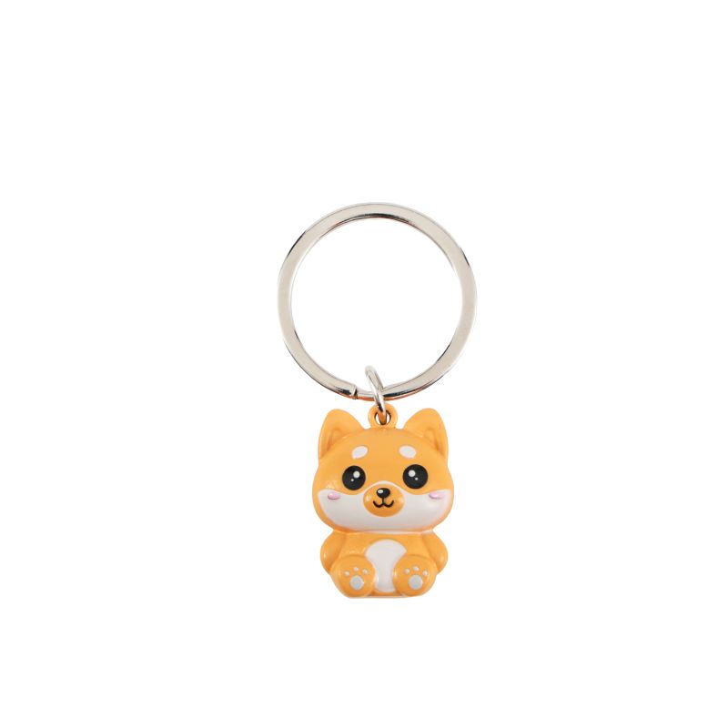 Porte-clés en métal Shiba 