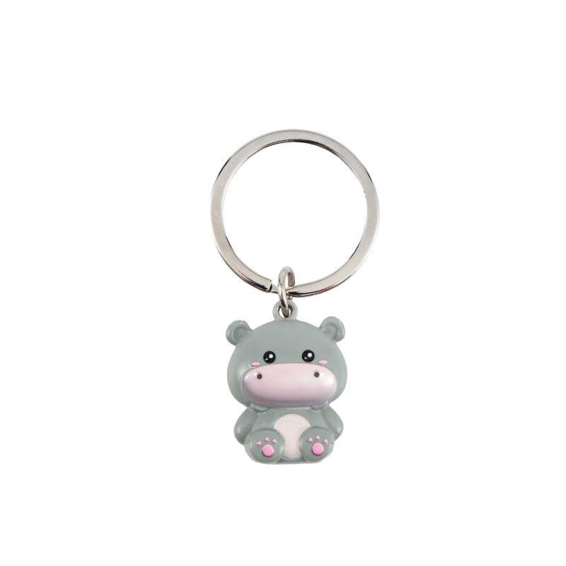 Porte-clés en métal Hippo 
