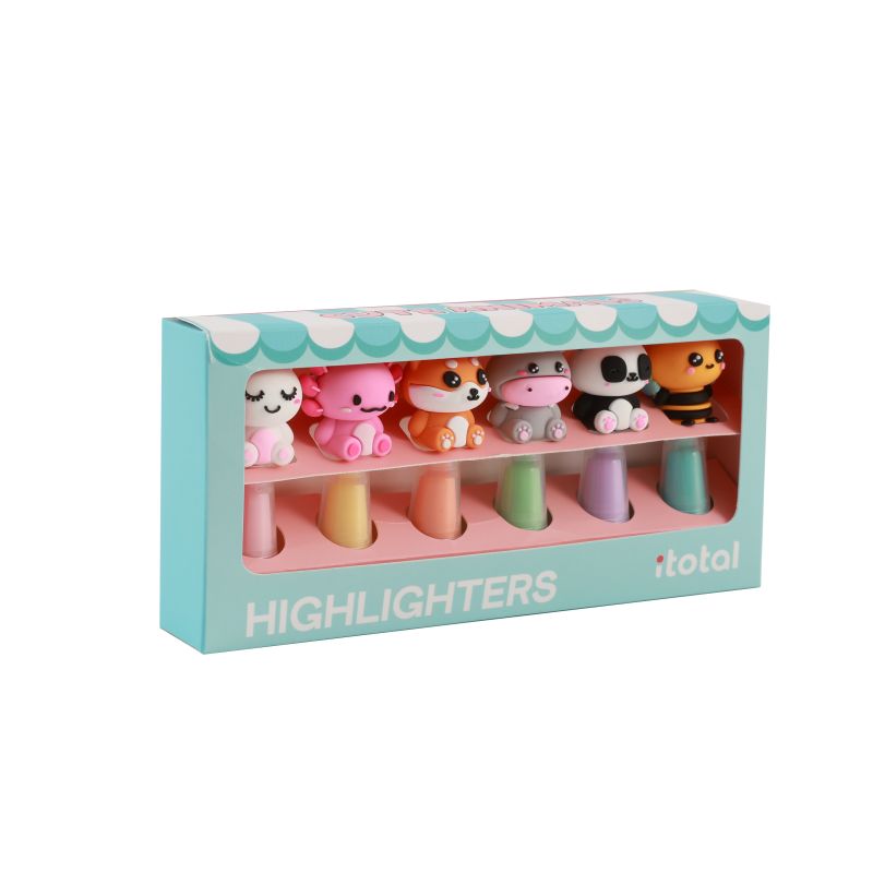 Surligneurs Animals Assortiment - Set de 6 pièces