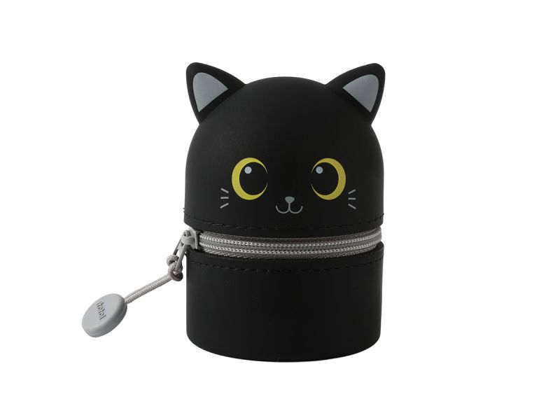 Trousse en silicone mini Chat noir
