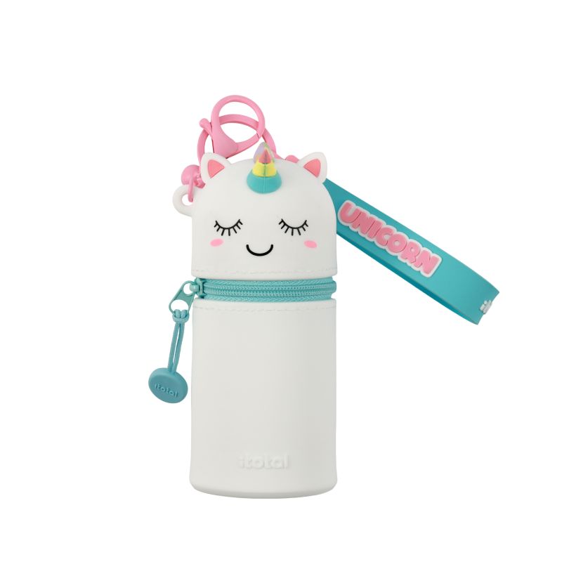 Porte-clés avec trousse en silicone Licorne 