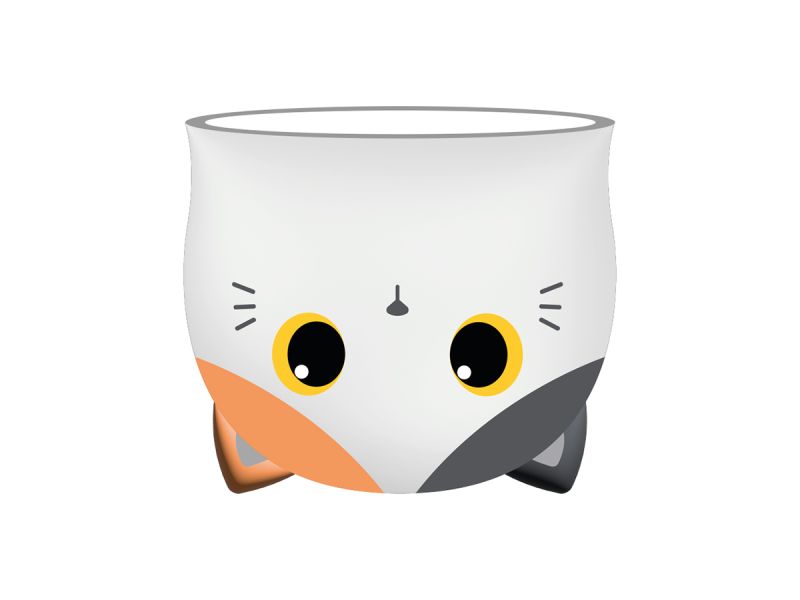 Tasse Flip 450ml Chat Chat blanc &amp; orange