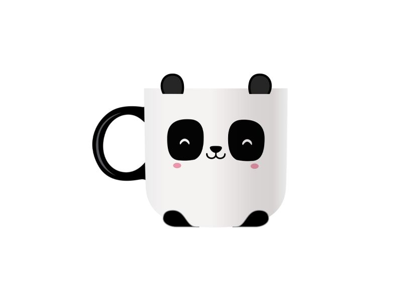 Tasse en céramique avec bougie Panda 