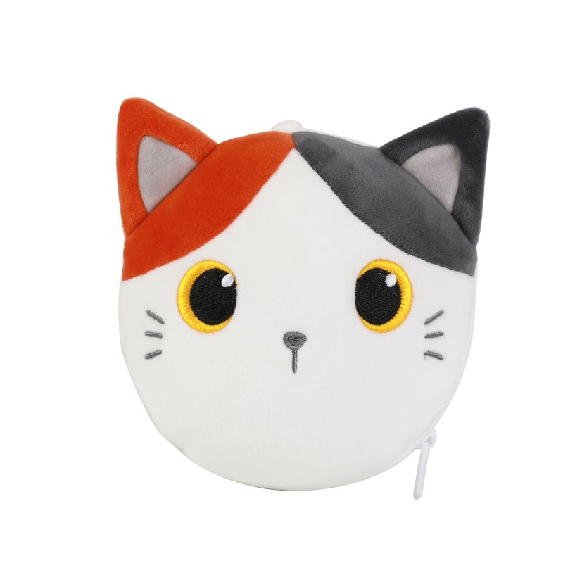 Oreiller de voyage &amp; Masque de nuit Chat Blanc & orange