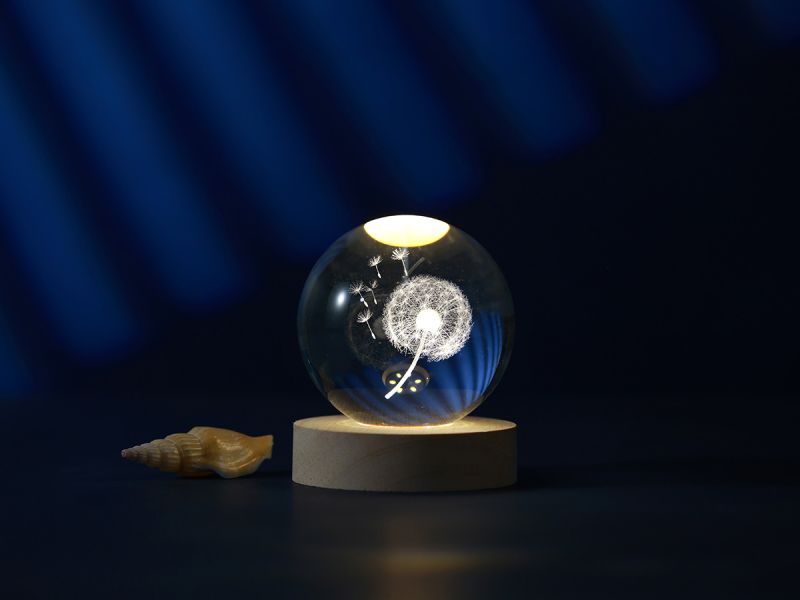 LAMPE LED Led Crystal Ball Dandelion medium 