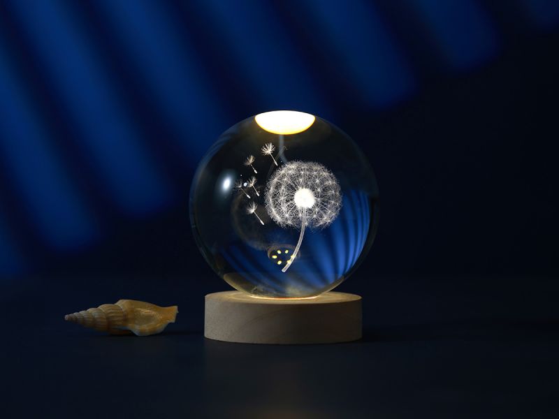 LAMPE LED Led Crystal Ball Dandelion large 