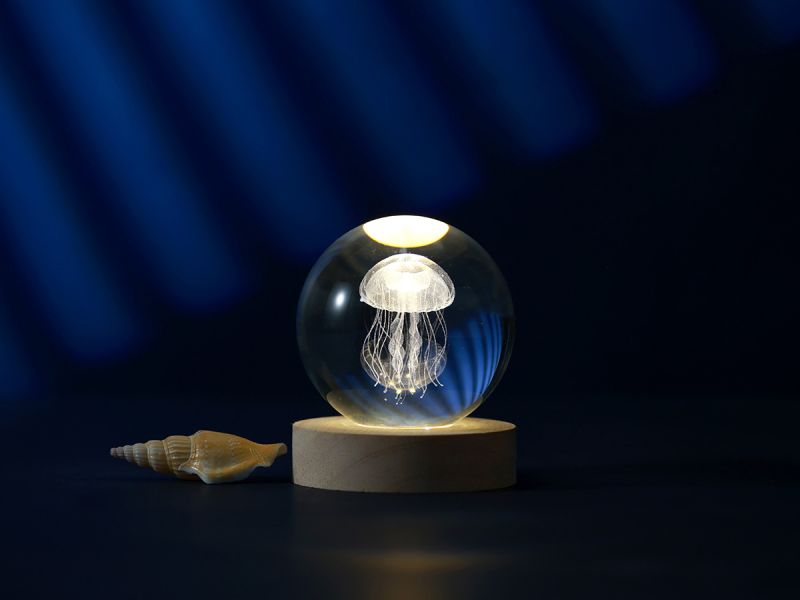 LAMPE LED Led Crystal Ball Meduse medium 