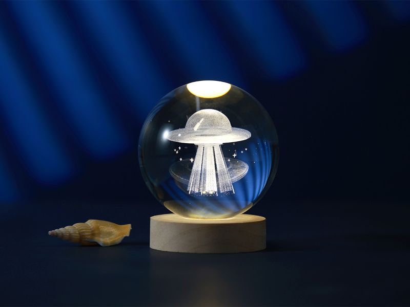 LAMPE LED Led Crystal Ball Ovni 