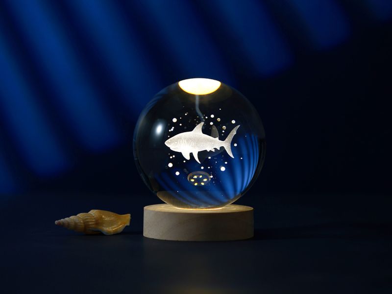 Lampe LED Crystal Ball Requin 