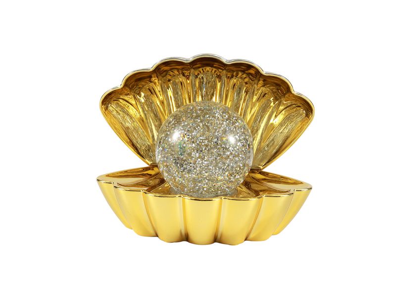 Lampe coquillage Golden avec changement de couleurs