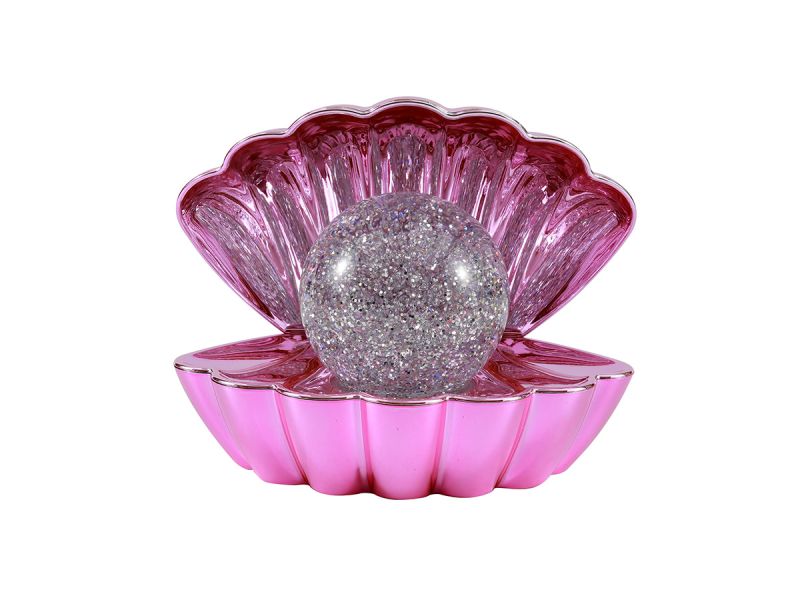 Lampe coquillage avec changement de couleurs Rose metallic