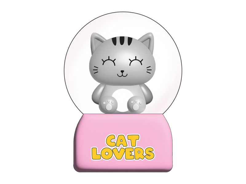 Boule à neige Chat Chat gris