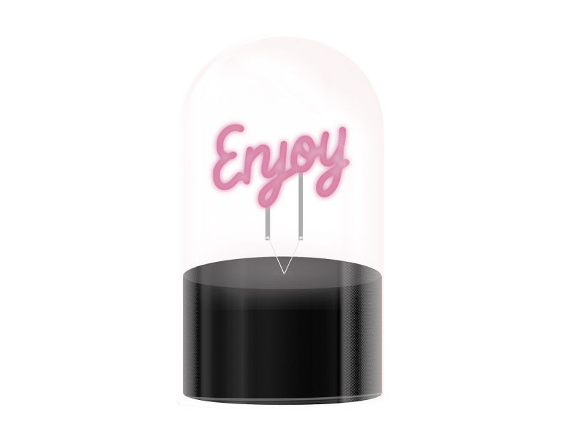 LAMPE LED Lampe Dôme en verre Enjoy 