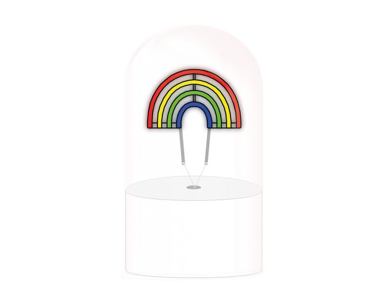 LAMPE LED Lampe Dôme en verre Rainbow