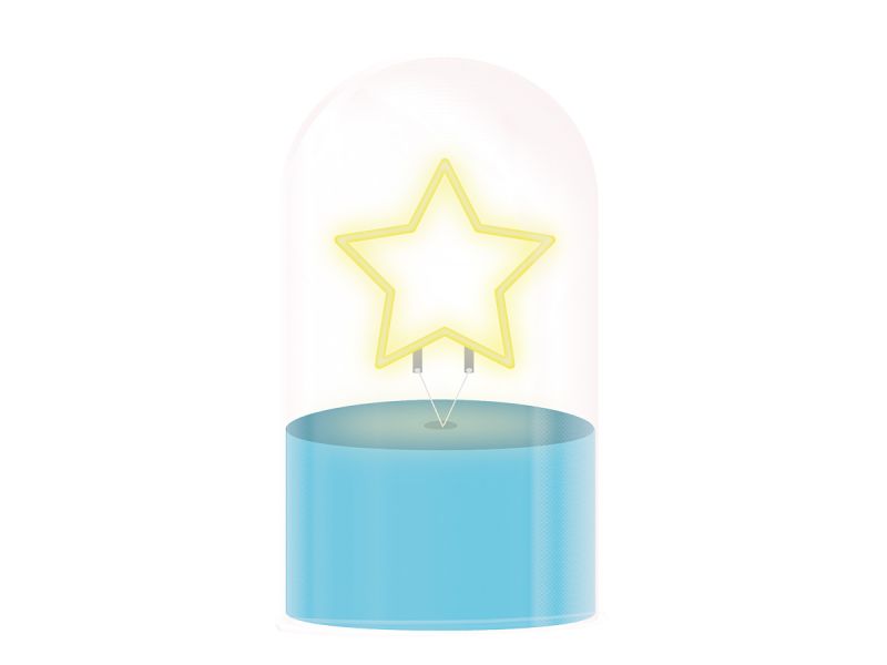 LAMPE LED Lampe dôme en verre Star  