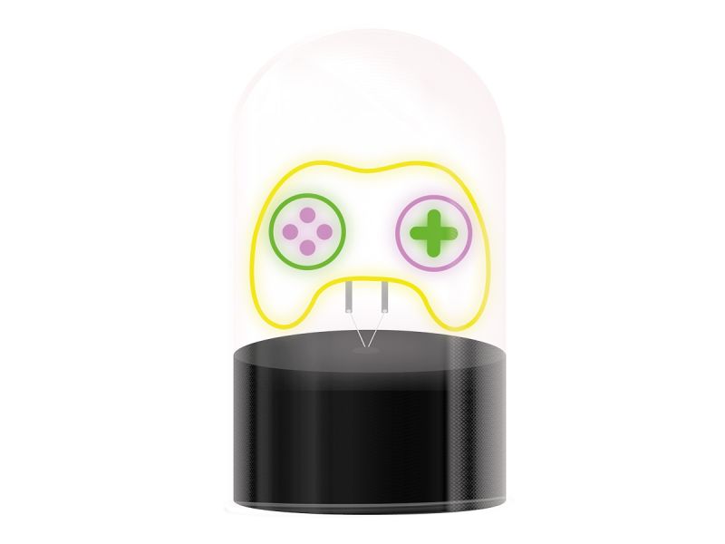 LAMPE LED Lampe dôme en verre Game  